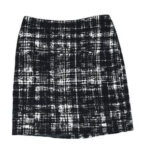 Ann Taylor Black and White Textured Mini Skirt